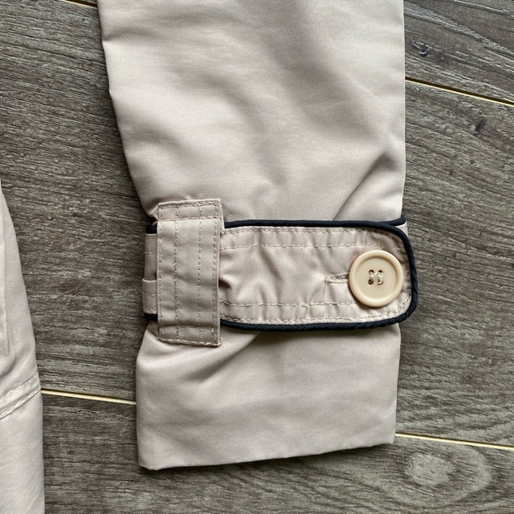 Séductions beige belted button up trench coat water resistant button pockets - Picture 5 of 11